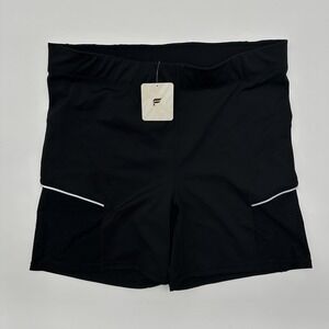 FABLETICS Stride 9 High-Waisted Shorts Womens Size XXL/1X/14-16 Black NWT New